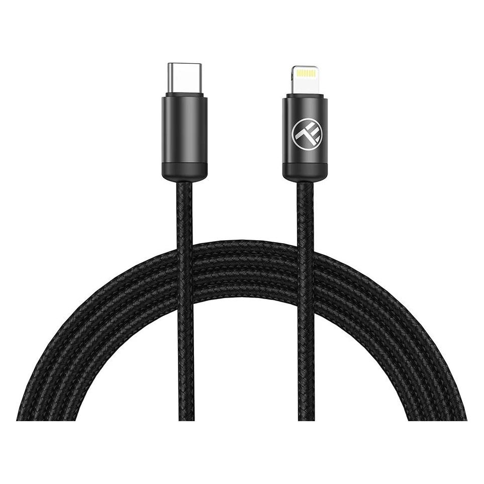 Tellur Minimalist USB-C to Lightning Cable 3A 1m PD27W Black (1 m, USB 2.0, 27 W) (TLL155781)