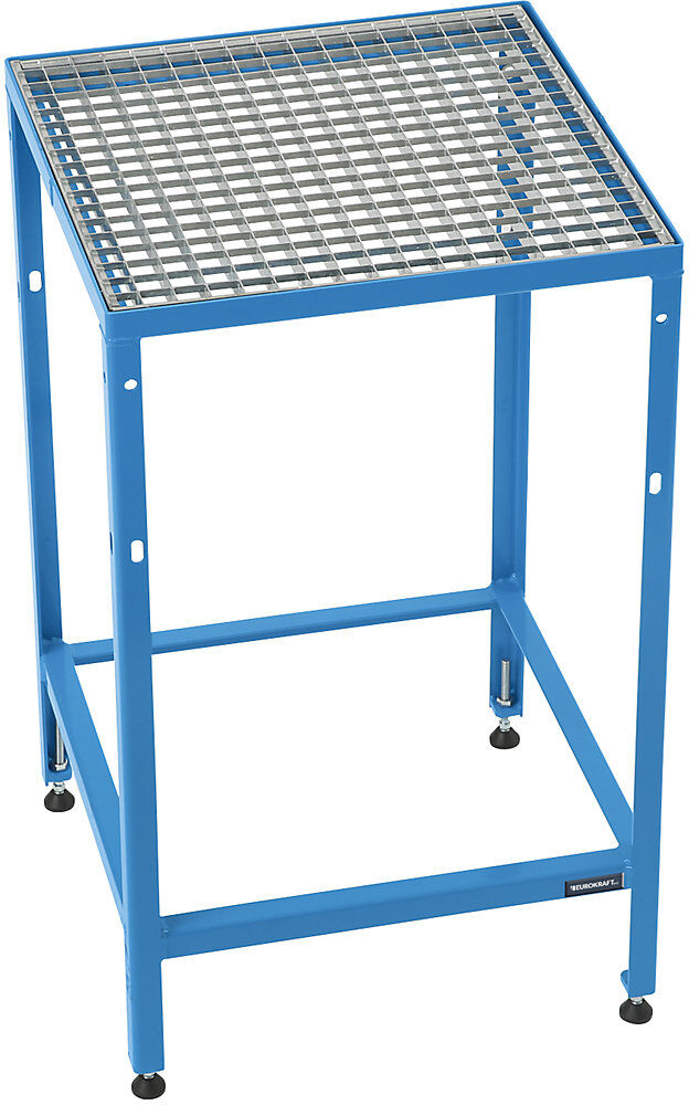 Plattform für Plattform-Modulsystem, Plattformlänge 610 mm, für 5 Stufen mit Gitterrosteinlage eurokraft pro