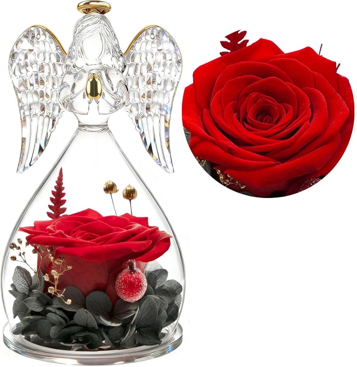 Roses Of Eternity Geconserveerde Echte Roos in Glazen Stolp