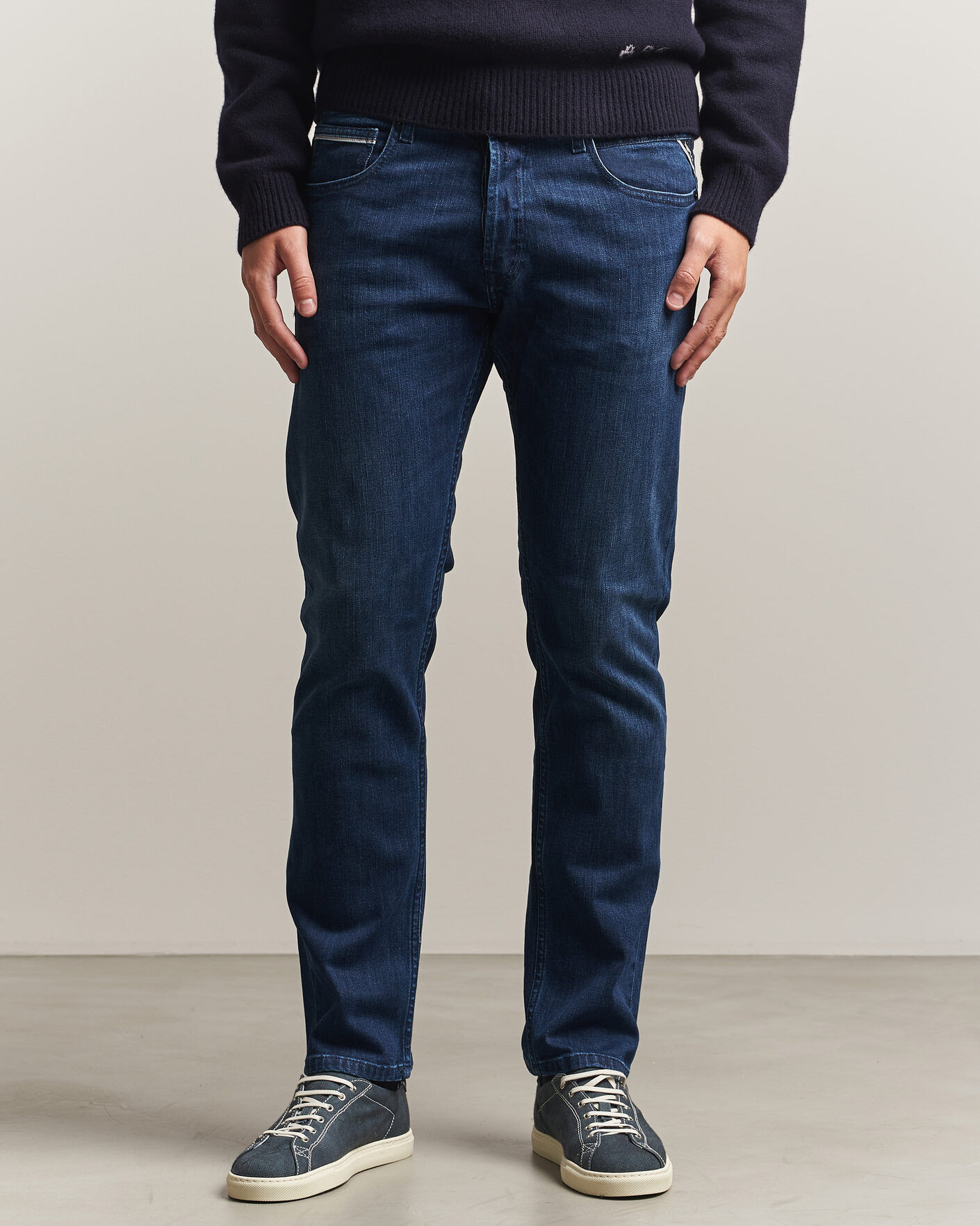 Replay Grover Powerstretch Jeans Dark Blue men W32L30 Blå