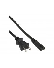 InLine Netzkabel Netzstecker Japan auf Euro 8 C7 Stecker schwarz 1,8m 1,8 m 2-polig IEC (16654P)
