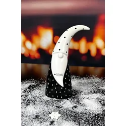 Deko Santa Alberto 22cm schwarz/cremeweiß