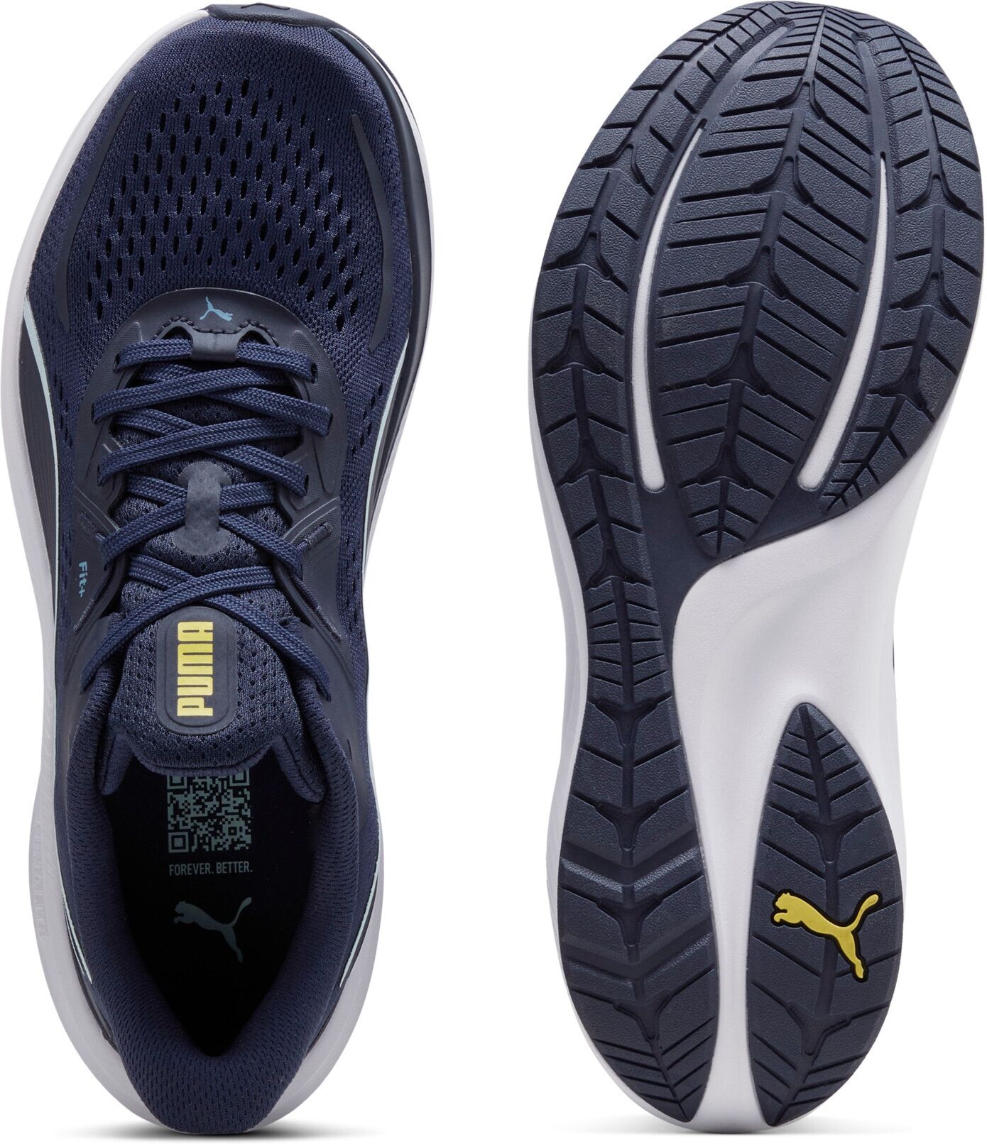 Laufschuh PUMA "SKYROCKET LITE 2", Damen, Gr. 43, Textil, blau (puma navy, aqua glow, zen blau, citrus bloom), Schuhe Laufschuh, für sportliche Aktivitäten, mit SOFTFOAM+ Innensohle