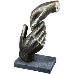 Skulptur Bronzefarben