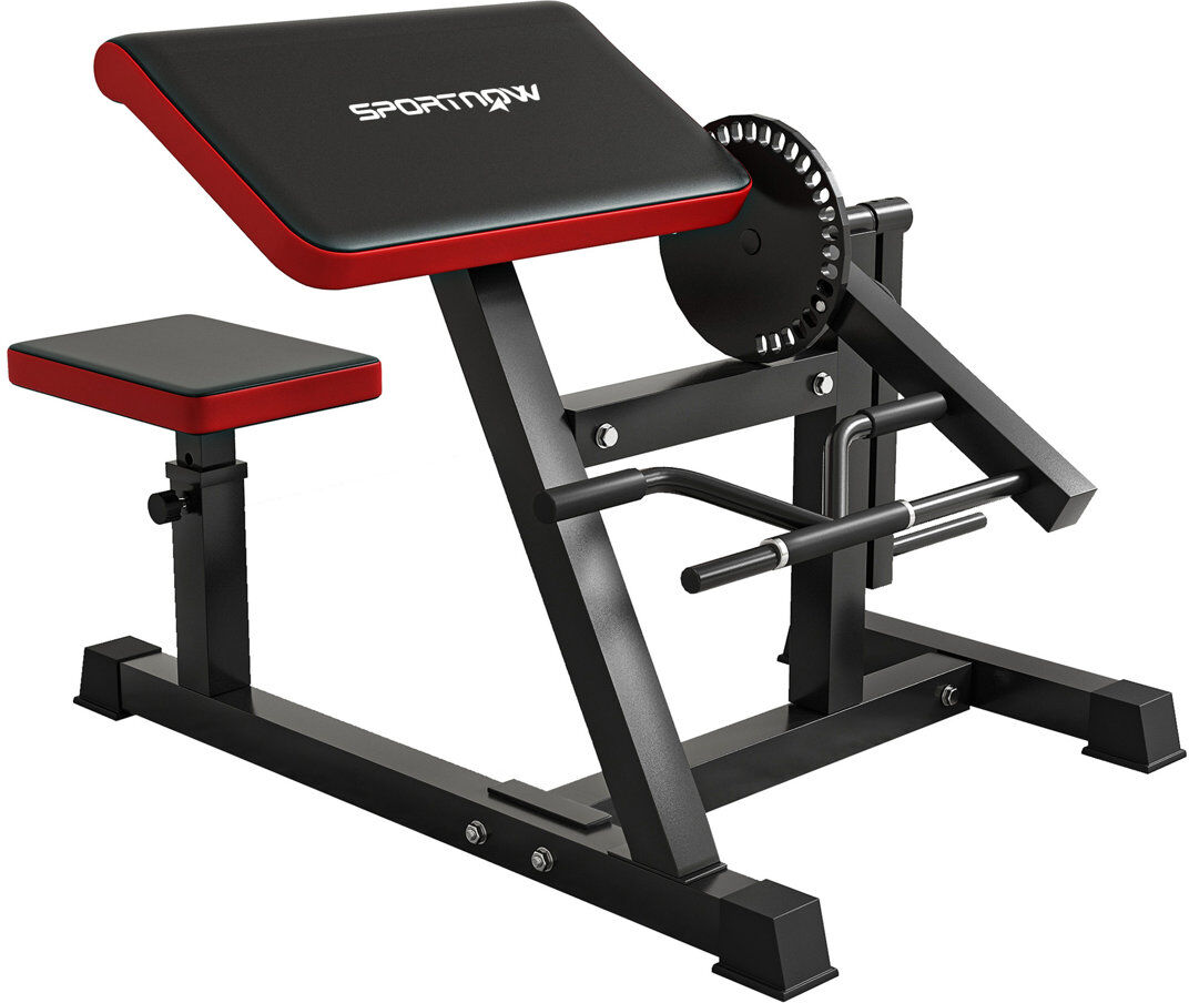 Ivy Bronx Preacher Adjustable Preacher Curl Bench with Elbow Cushion for Home Gym