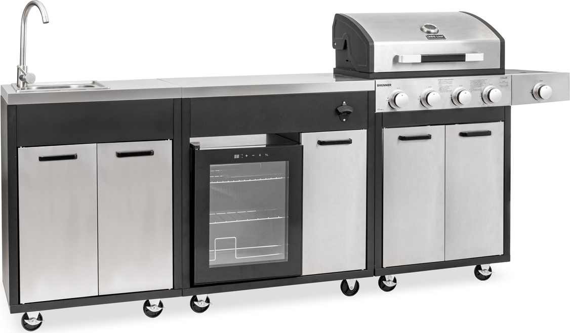 nabbi Garten die Küche Baster K4PLUS - schwarz / chrom