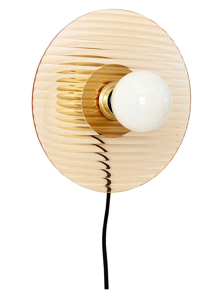 Hübsch Wandleuchte "Halo" in Gelb - (H)19 x Ø 25 cm - onesize