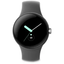 Google Pixel Watch (LTE) - 41mm in Polished Silver mit Sportarmband in Hazel
