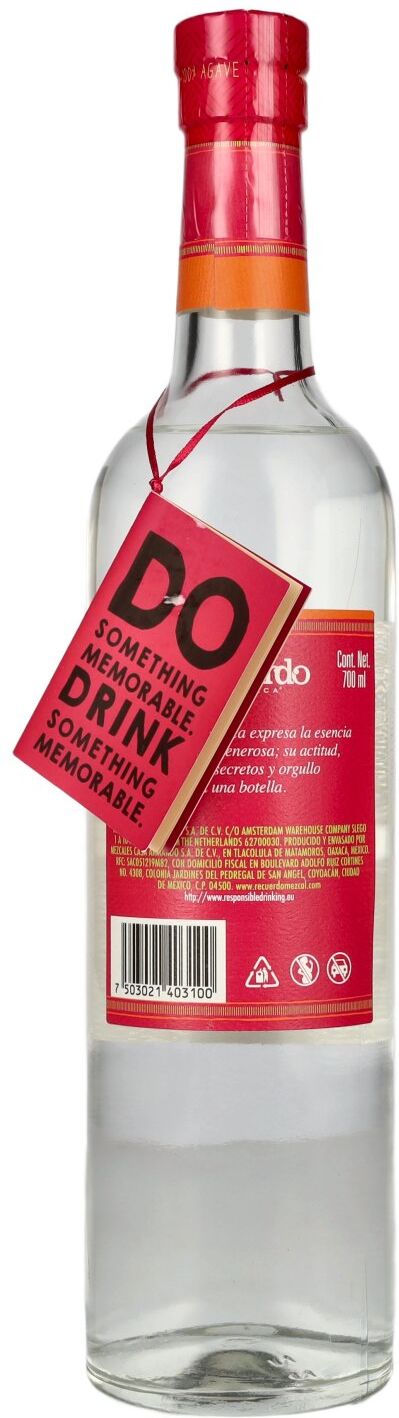 El Recuerdo de Oaxaca Mezcal-Joven 100% Agave Angustifolia DOP 40% Vol. 0,7l