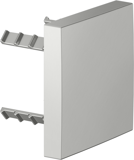 KEUCO Universal Abdeckblende 59949210002 eckig, für Rohrunterbrecher, edelstahl-finish