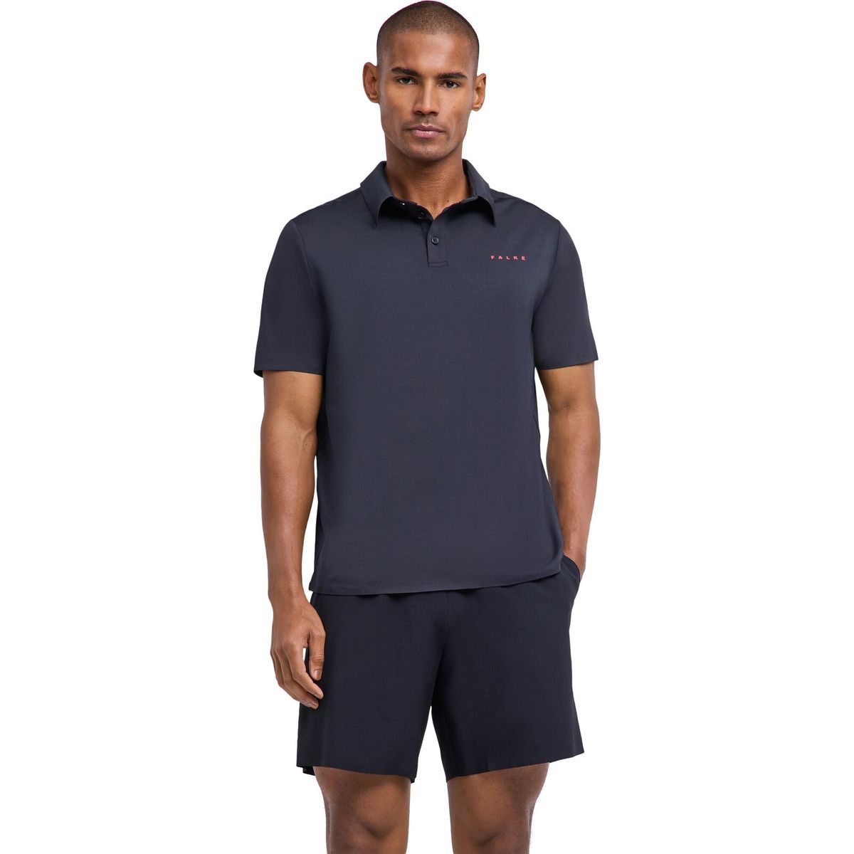 Falke Herren Training Polo Shirt black (3000) S 38787-3000-S