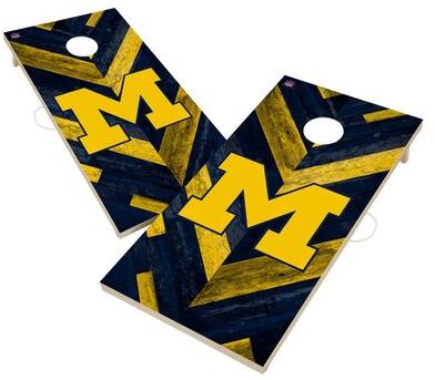 Skip's Garage Michigan Wolverines Regulation 2x4 Cornhole Boards - V8