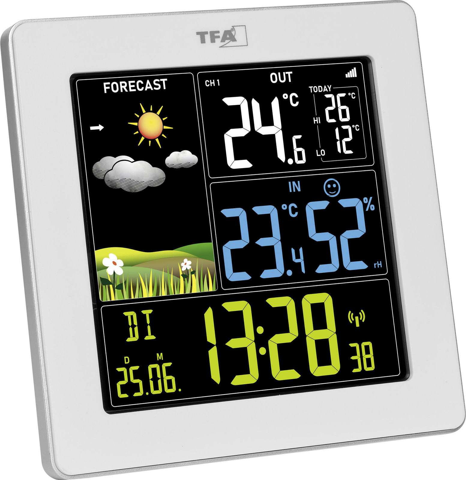 TFA Dostmann Funk-weerstation Sun 2 met kleurenbeeldscherm, wit