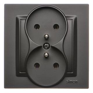 Kontakt Steckdose mit Erdung 2x (CGZ2/49)