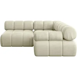 ECKSOFA modulares Sofa Mende-L1 - 190x190x70 cm Beige Velours