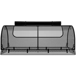 GroJa Frühbeet Aufsatz Netz 149,9 x 69,4 x 62 cm cm Schwarz