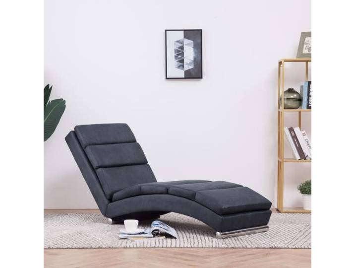 Chaise longue Méridienne - Parfait - Haute qualité & Confort - Gris - Simili