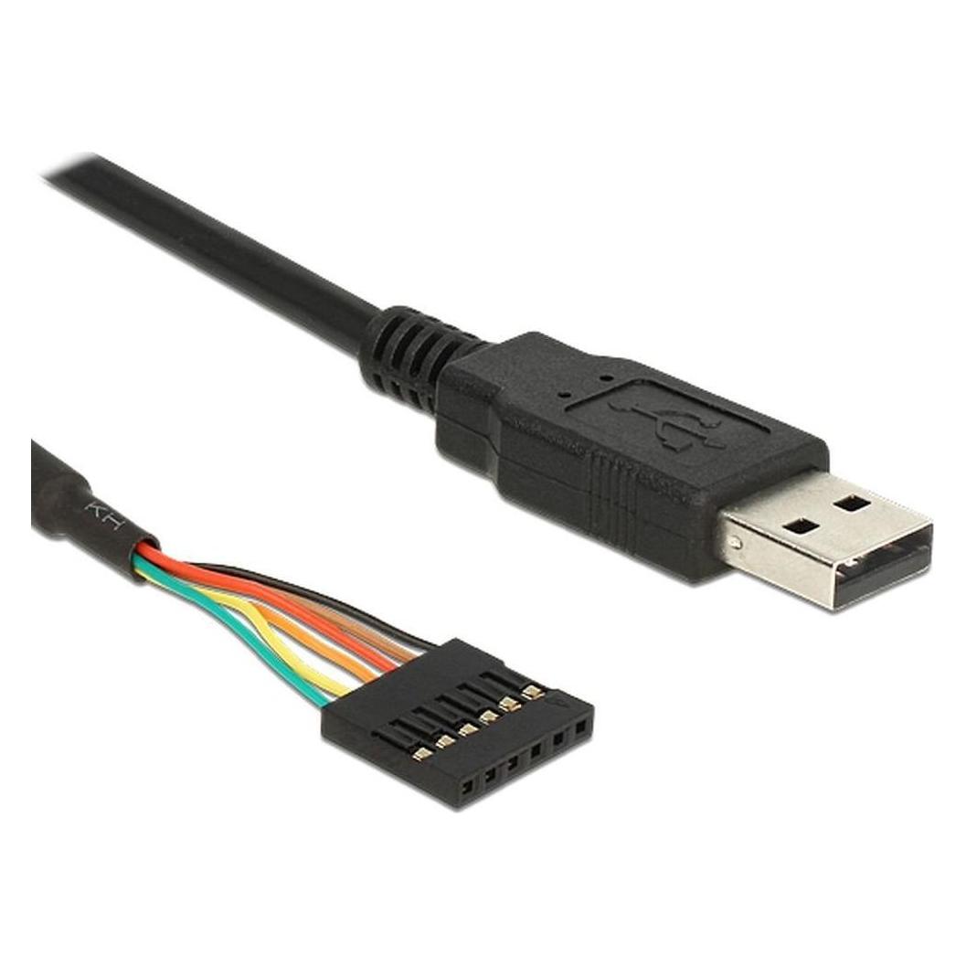 Delock USB Stecker > TTL 6 Pin Pinheader Buchse 3.3V (USB 2.0) (83785)