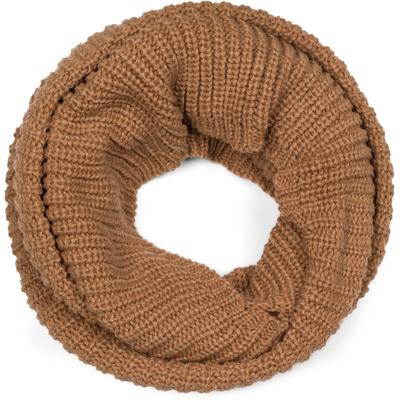 Strickschal STYLEBREAKER "Unifarbener Feinstrick Loop", Damen, braun (camel), Obermaterial: 100% Polyacryl PAN., Modisch, Modetücher