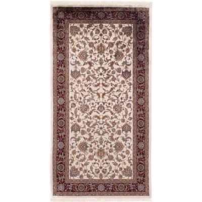 Teppich OCI DIE TEPPICHMARKE "SILK LINE ALLOVER", rot (rot, creme), B:60cm H:5mm L:90cm, Modal, Teppiche, Teppich, Kurzflor,Seide, hochwertig, Wohnzimmer