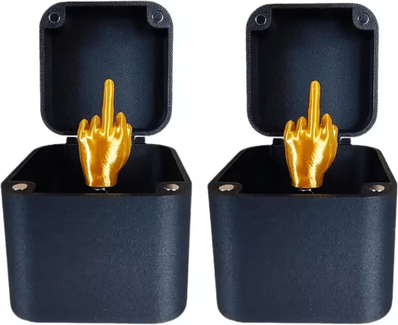 Inspire Picks Middle Finger Surprise Box Funny Gag Gift Desk Decoration & Prank Toy 2 Pcs
