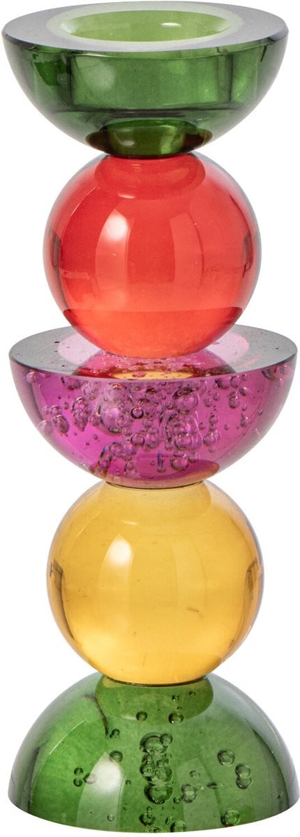 J-Line kandelaar glas multi klein