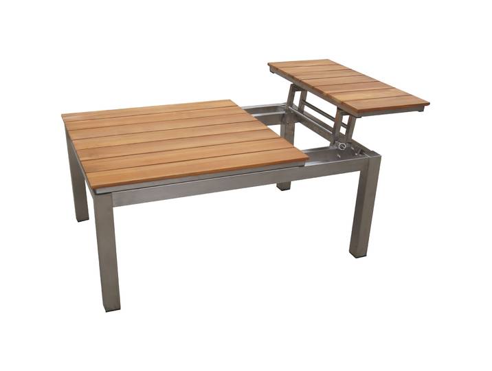 Loungetisch Vlard teak Edelstahl B 100 T 70 cm