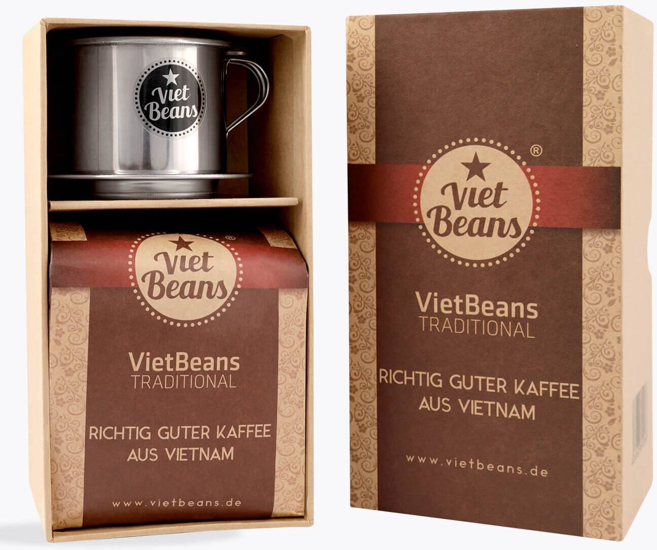VietBeans Traditional Geschenkbox (gemahlen für Filter Phin)