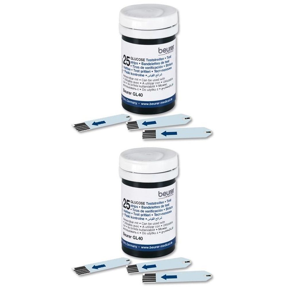 Beurer Gl40 Blutzuckerteststreifen 2x 2x100 St Teststreifen