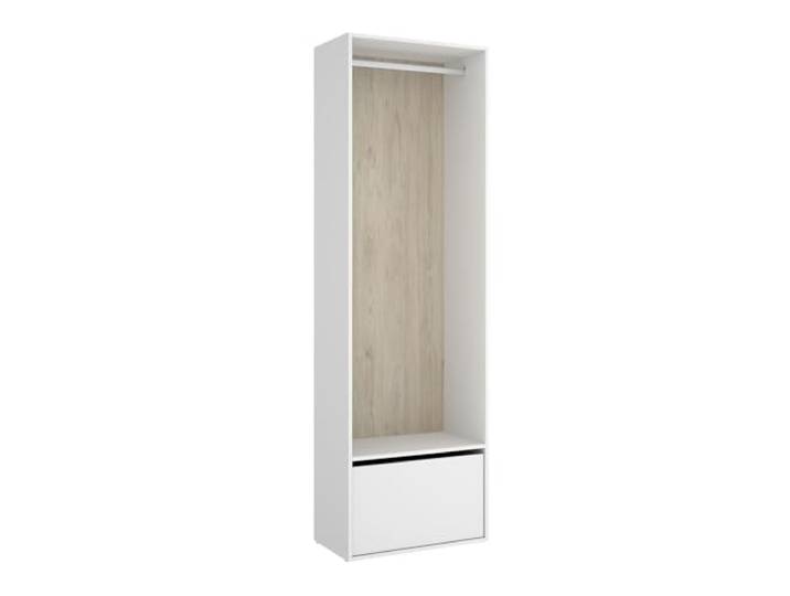 DEKIT GRUPO RIMOBEL Kleiderbügel, Melamin, Weiß/Natur, 205 x 60 x 45 cm