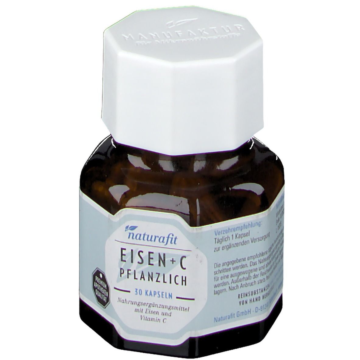 Naturafit Eisen plus C pflanzlich Kapseln 30 St