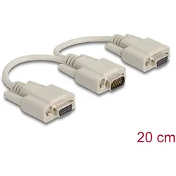 Delock Adapter VGA Stecker > 2 x VGA Buchse 20 cm