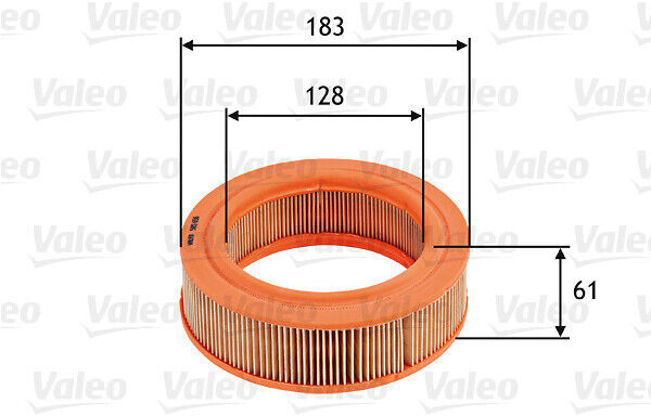 Valeo Luftfilter 585656 Filtereinsatz 61mm Für Chrysler Ford Vaughall Ac