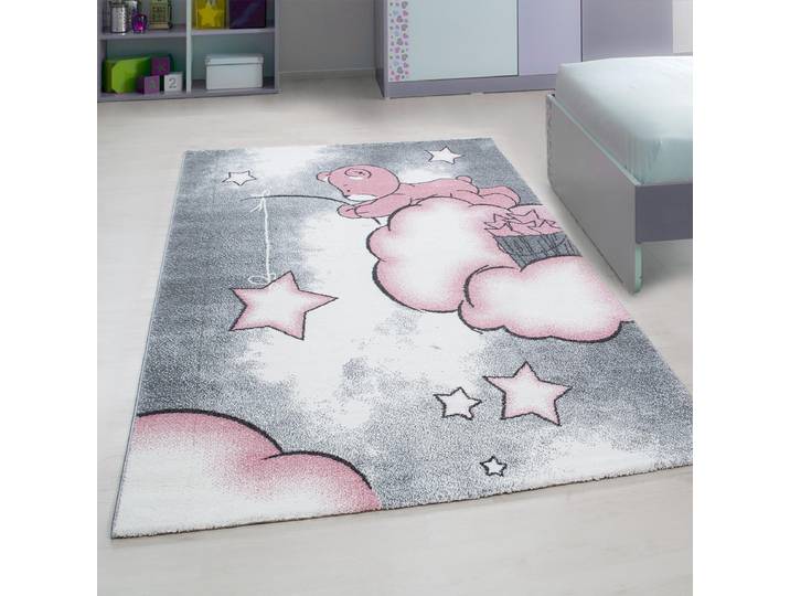 Kinderteppich Kids Bärchen 160 x 230cm Pink/Pink