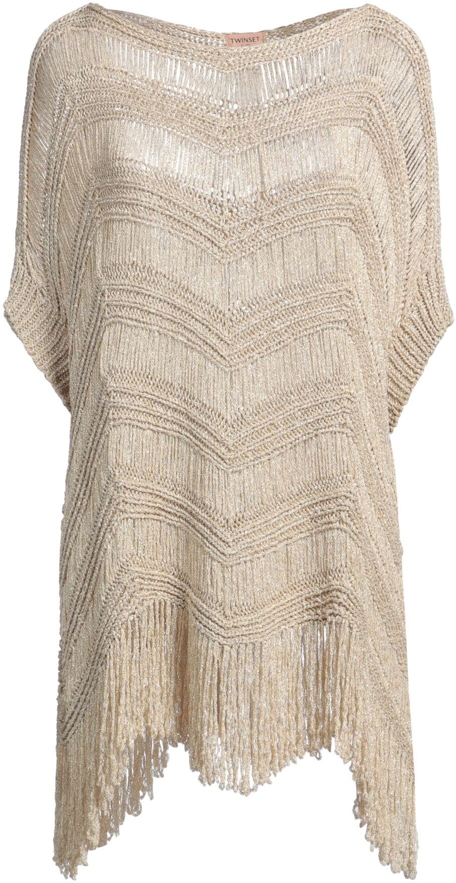 Twinset Poncho Mujer Beige ONESIZE Mujer