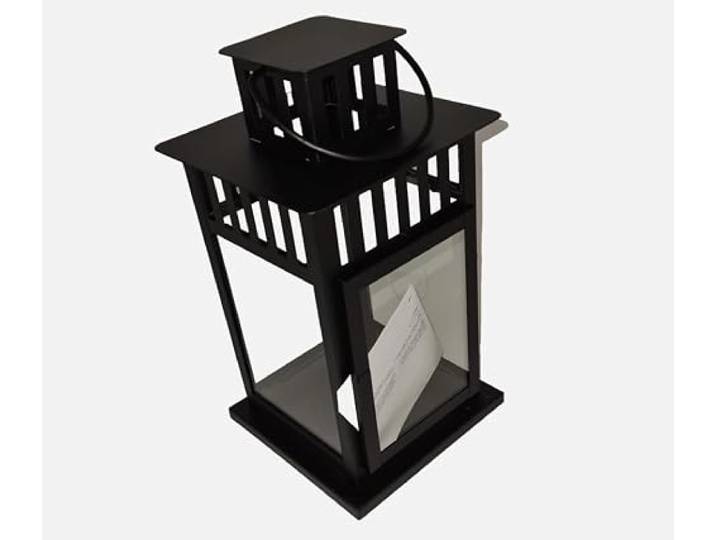 IKEA Borrby Lanterne pour bougies en bloc\, noir\, Intérieur/extérieur\, noir\, 101.561.09\, Taille 27\,9 cm
