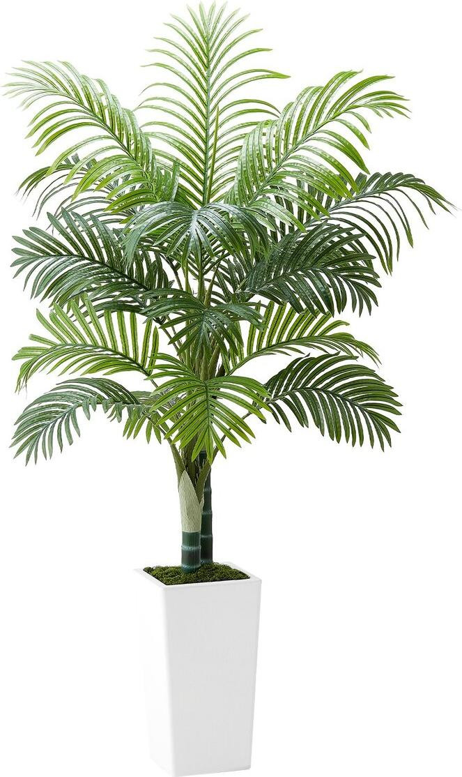 VEVOR Areca Kunstpalm met Witte Pot, 1524 mm, Kunstplant voor Binnenshuis