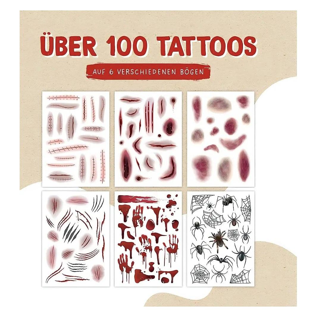 Papierdrachen Kindertattoos - Halloween Tattoos (PAPD-T019)