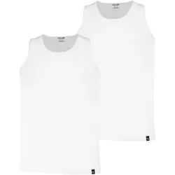 PUMA Herren Tank Tops, 2er Pack - Tank Top 2P, Unterhemd, Rundhals, Regular Fit Weiß / L