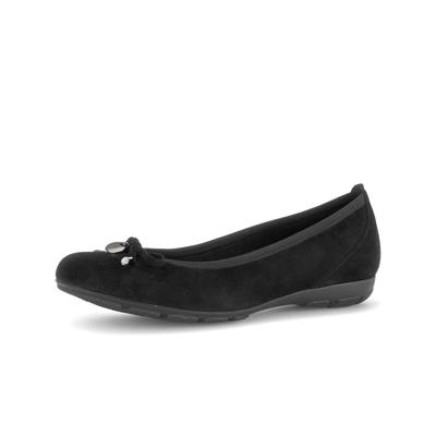 Ballerina GABOR "Sportliche Ballerina", Damen, Gr. 40, schwarz, Schuhe Ballerina