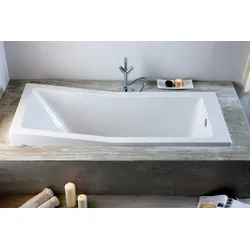 Badewanne Foster 1700x750 weiß von Hoesch - Acryl, rutschhemmend, glatte Oberfläche, durchgefärbt, optimaler Wärmespeicher