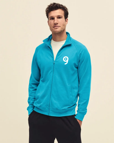 Felpa leggera con zip Fruit of the Loom maniche raglan Personalizzate o neutre Fruit of the Loom
