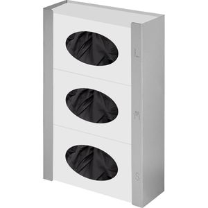 Böttcher-AG Handschuhspender Trio, für 3 Boxen Einmalhandschuhe, Edelstahl, silber