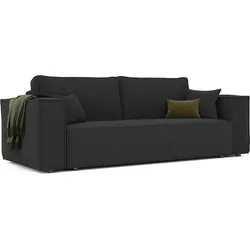SOFA BALI mit Schlaffunktion und Bettkasten, Schwarz