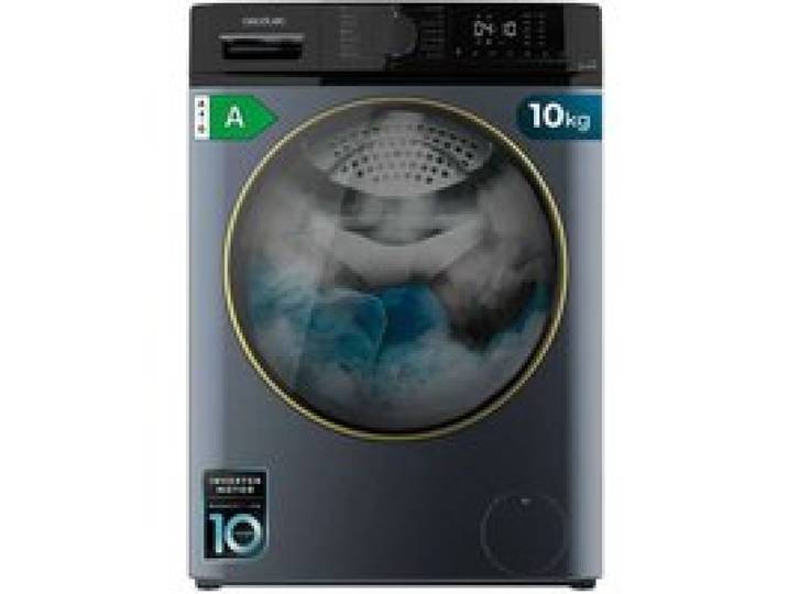 Cecotec Lave-linge 10 kg Bolero DressCode 10610 Inverter Ice Blue A. 1400 RPM Steam Max Moteur Inverter Plus 15 Programmes