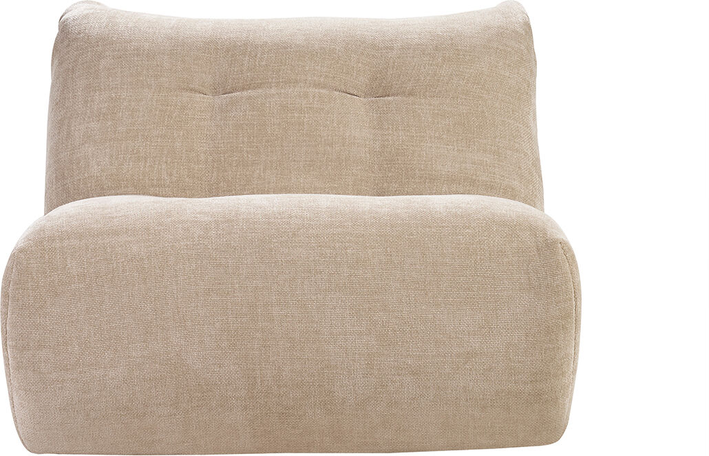 Miliboo Lounge-Sessel in taupefarbenem Samteffekt-Stoff BUMPY