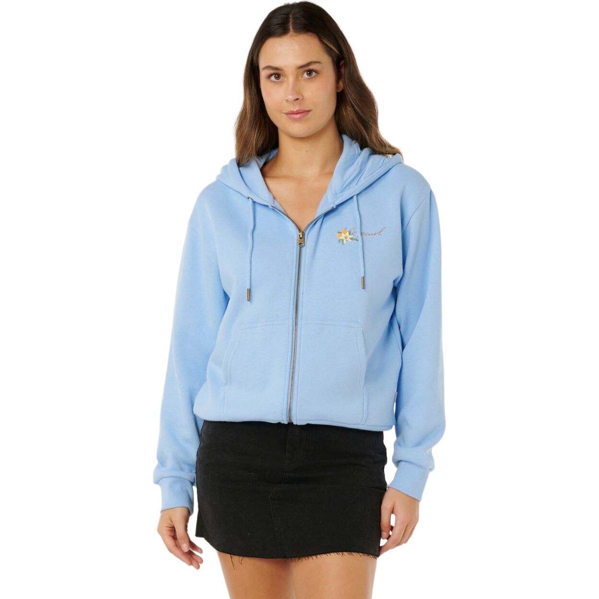 RipCurl Poolside Zip Thru Relaxed Hood light blue (1080) XS 0BAWFL-1080-XS