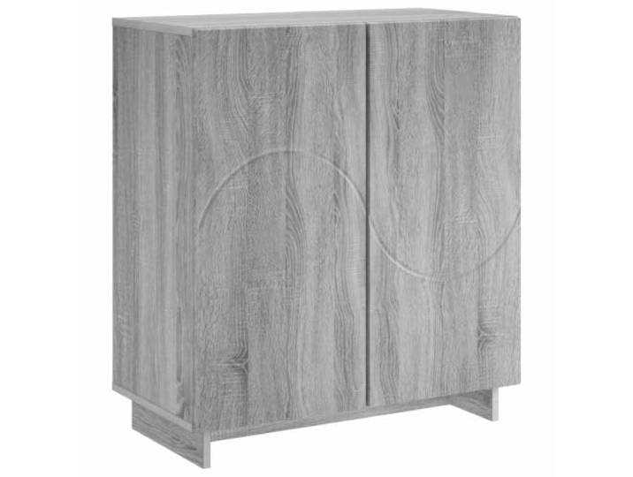 Mhdvray Sideboard Sonoma-Grau Kommode mit 2 Türen 67x34,5x75 cm Zweitüriger Mehrzweckschrank für Küche und Flur bietet geschlossenen Stauraum für Geschirr und Haushaltsartikel.