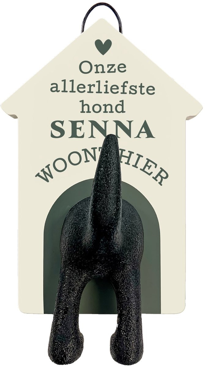History & Heraldry Riemen kapstok Onze allerliefste hond Senna woont hier