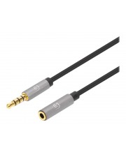 Manhattan Audio-Verlängerungskabel Aux 3.5 mm Klinke 1m Audio/Multimedia Verlängerungskabel 1 m (356022)